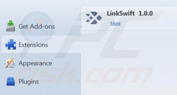 Usuwanie Linkswift z Mozilla Firefox