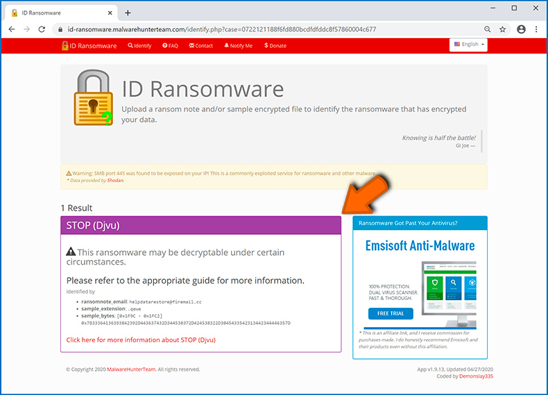 Identyfikowanie infekcji typu ransomware (krok 4)