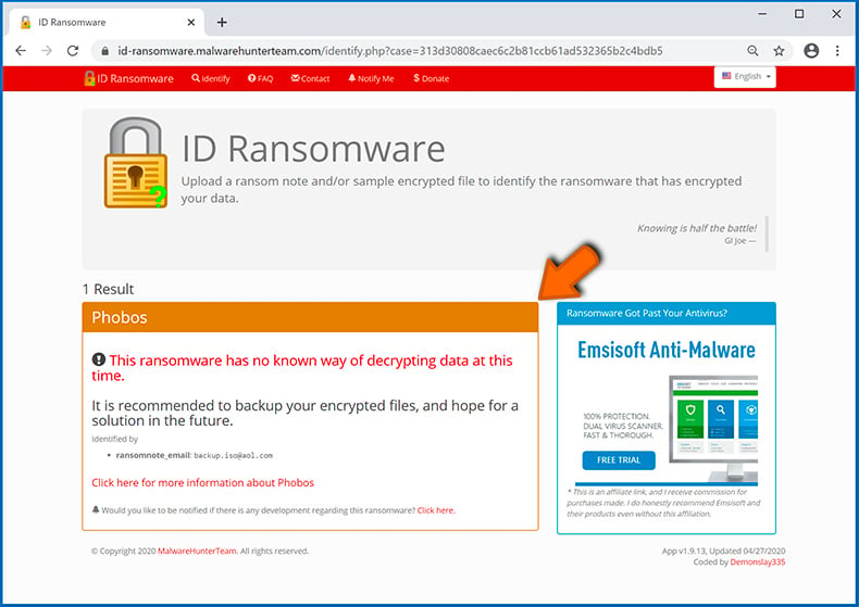 Identyfikowanie infekcji typu ransomware (krok 5)