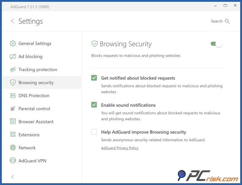 AdGuard bezpieczeństwo przeglądania