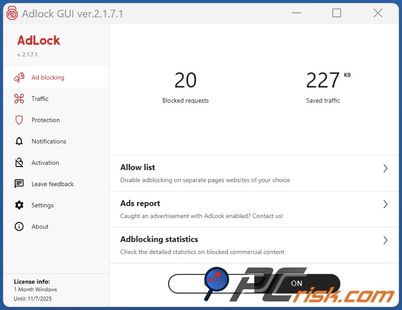 AdLock pulpit nawigacyjny