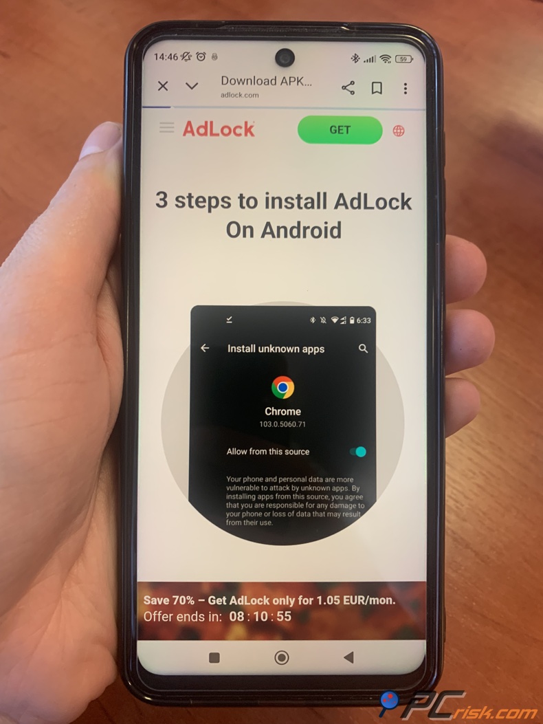 Adlock Strona pobierania aplikacji APK dla systemu Android