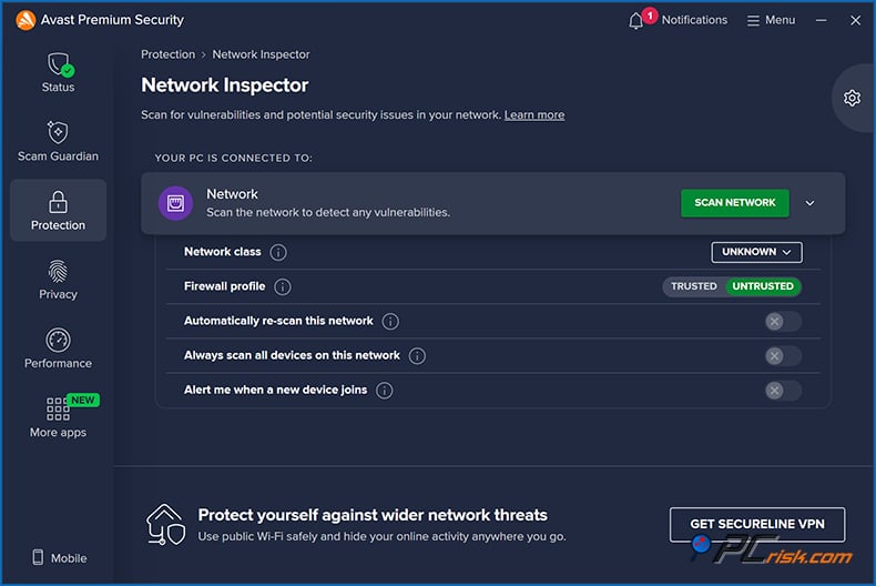 avast inspektor sieci