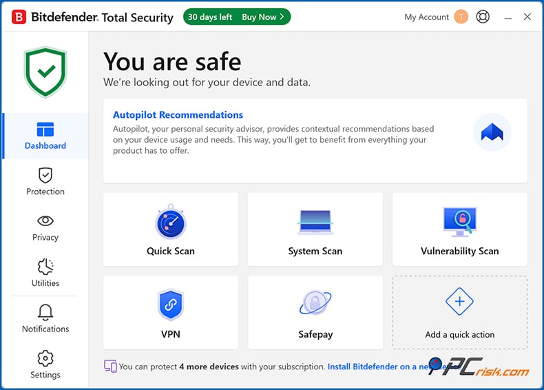 bitdefender deska rozdzielcza