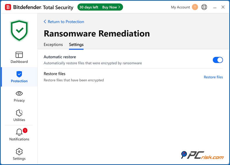 bitdefender ransomware ochrona