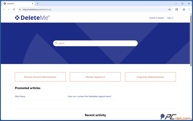 DeleteMe Centrum pomocy