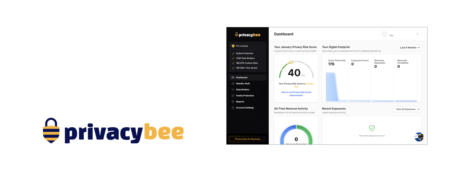 Privacy Bee nagłówek usługi usuwania danych