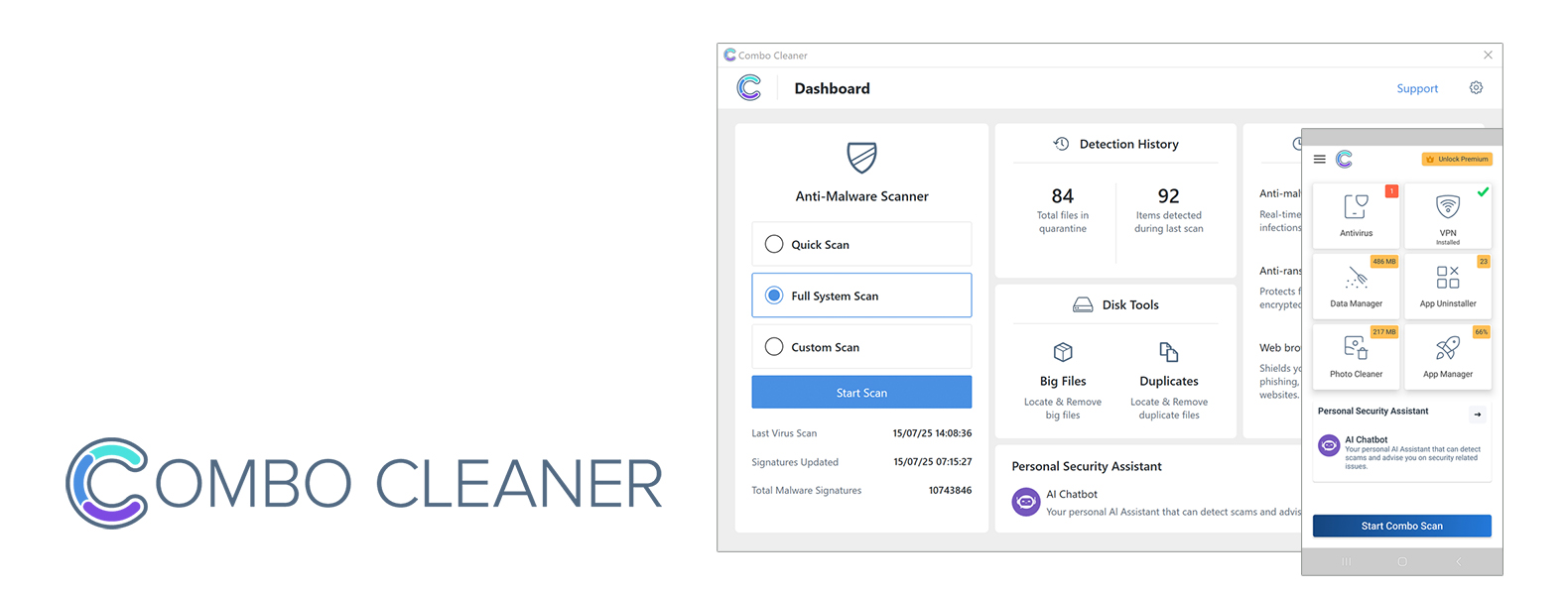 Combo Cleaner nagłówek najlepszego programu antywirusowego