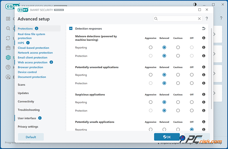 ESET Zaawansowana konfiguracja