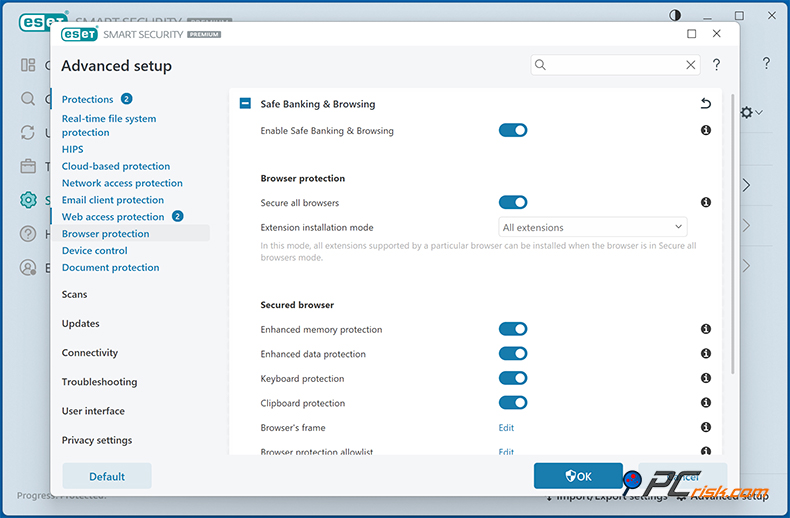 ESET Bezpieczna bankowość i ochrona płatności