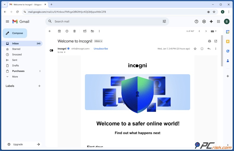 Incogni Aktualizacje e-mailowe
