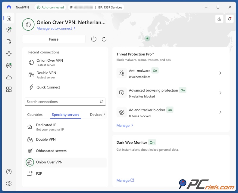 NordVPN Onion Ponad VPN