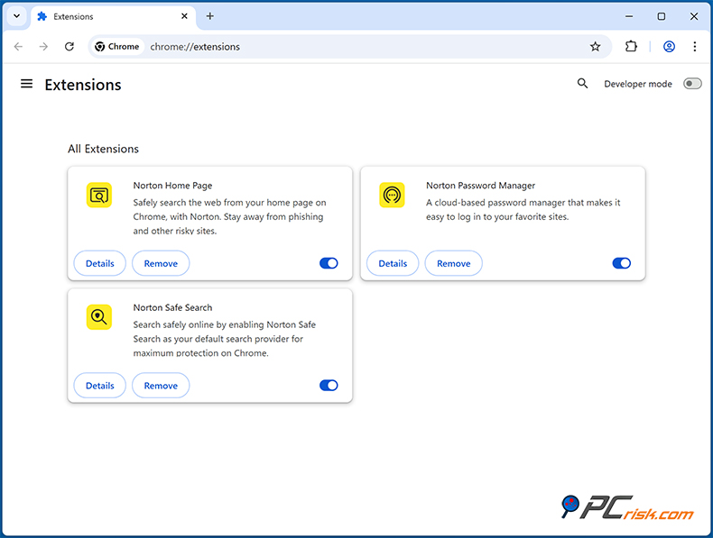 Norton 360 Deluxe Rozszerzenia przeglądarki