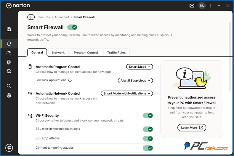 Norton 360 Deluxe Zapora sieciowa