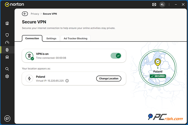 Norton 360 Deluxe Bezpieczny VPN