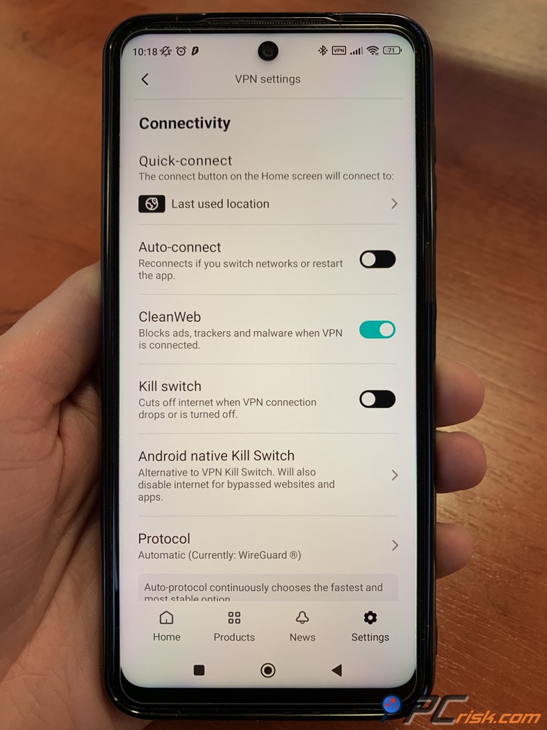 Surfshark dla Android CleanWeb