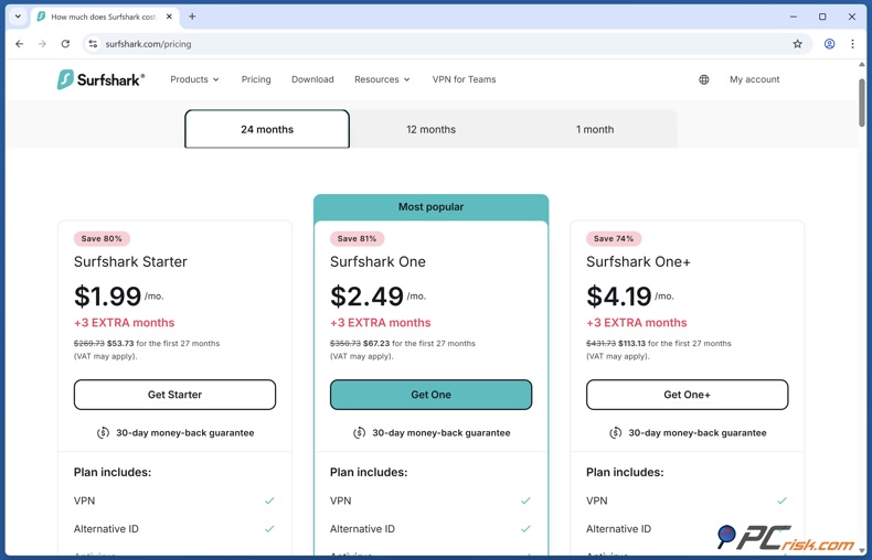 Surfshark VPN Ceny za 2 lata