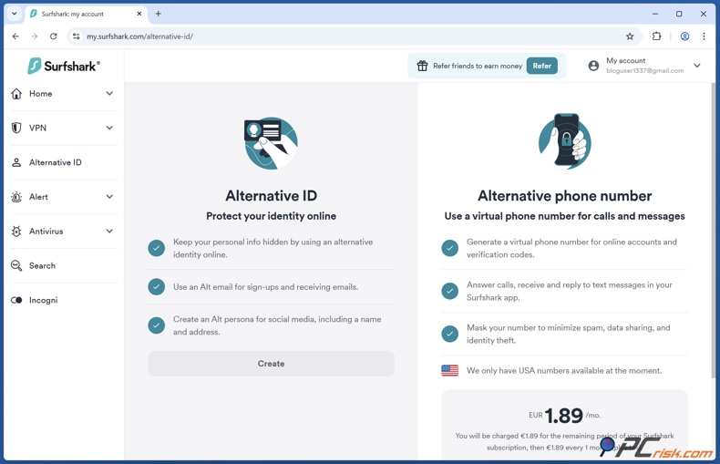 Surfshark VPN Zastępca ID