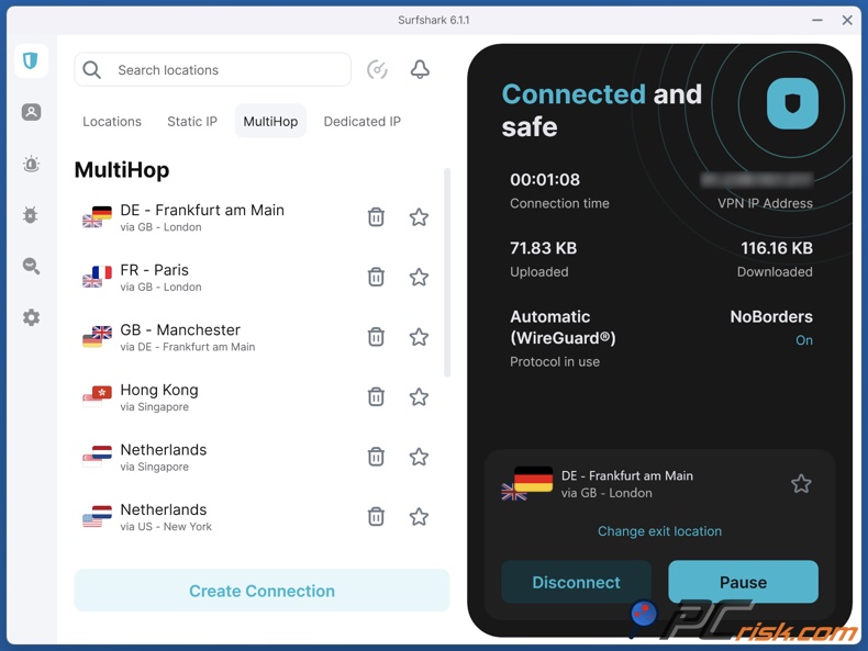 Surfshark aplikacja komputerowa MultiHop
