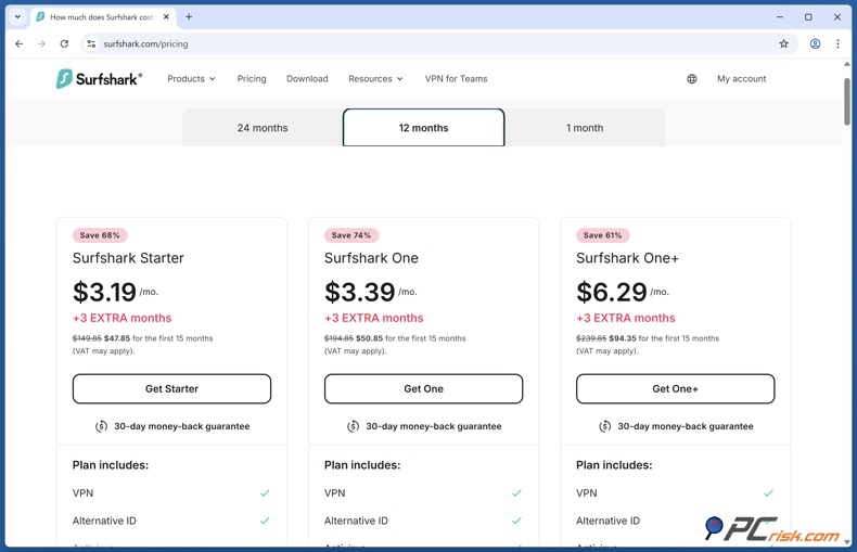 Surfshark VPN cena roczna