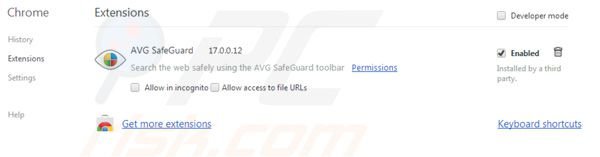 Usuwanie AVG search z rozszerzeń Google Chrome