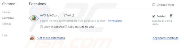 Usuwanie AVG search z rozszerzeń Google Chrome