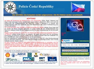 Zablokowana przeglądarka Czech