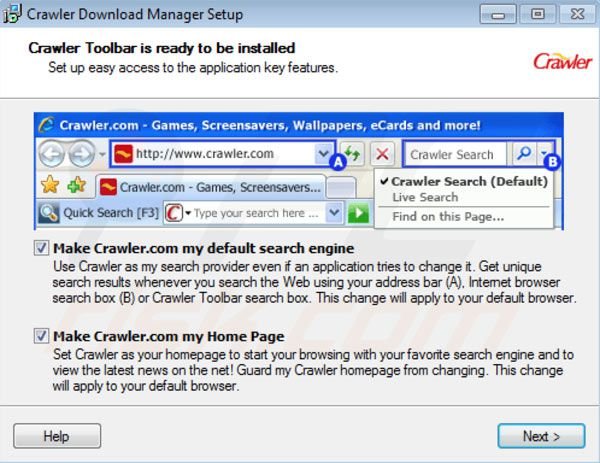 Instalator adware Crawler.com