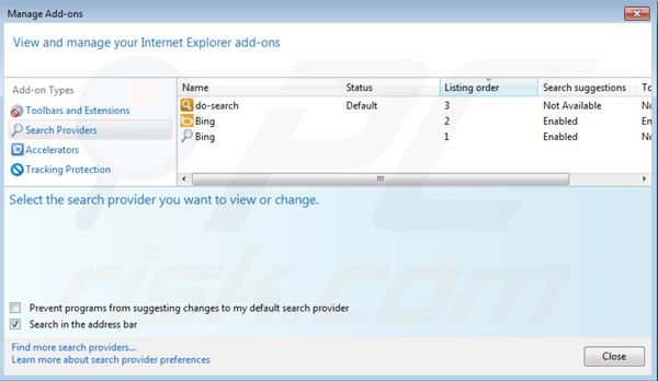 Usuwanie Do-search.com z domyślnej wyszukiwarki Internet Explorer