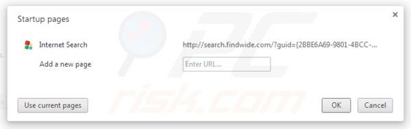 Usuwanie search.findwide.com ze strony domowej Google Chrome