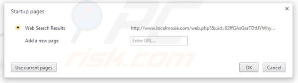 Usuwanie Localmoxie ze strony domowej Google Chrome