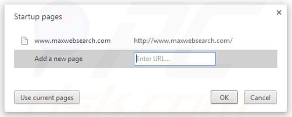 Usuwanie maxwebsearch.com ze strony domowej Google Chrome