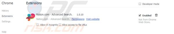 Usuwanie Nation search z Google Chrome