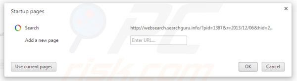 Usuwanie websearch.searchguru.info ze strony domowej Google Chrome