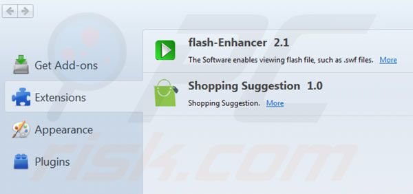Usuwanie Shopping suggestion z Mozilla Firefox krok 2