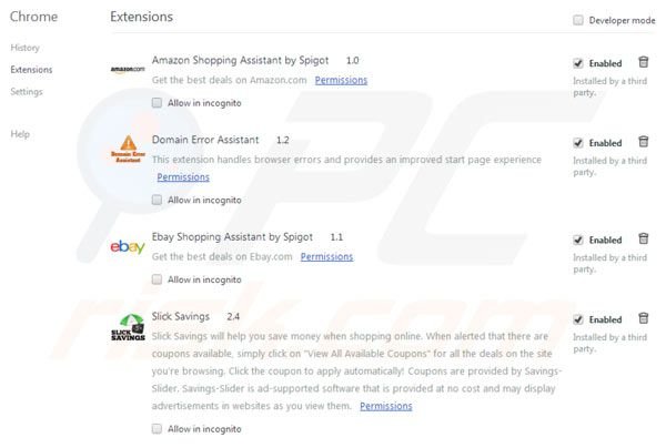 Usuwanie Spigot z rozszerzeń Google Chrome
