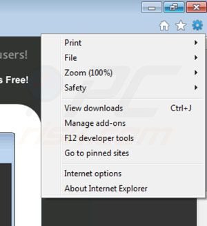 Usuwanie Tube Dimmer z rozszerzeń Internet Explorer krok 1