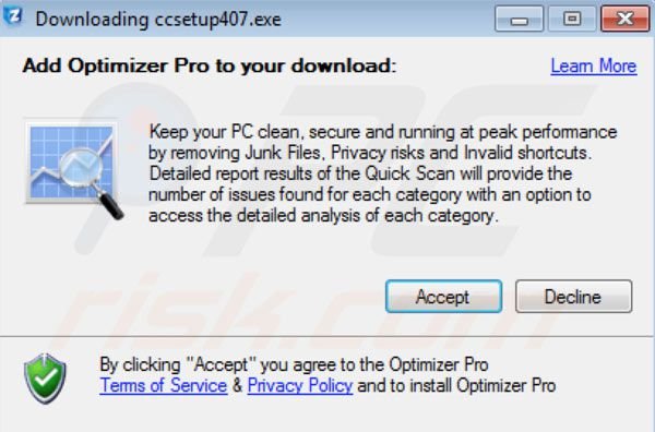 Zoom downloader oferujący instalację adware
