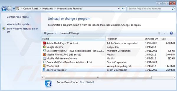Deinstalacja Zoom downloader