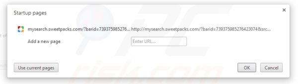 Usuwanie mysearch.sweetpacks.com ze strony domowej Google Chrome