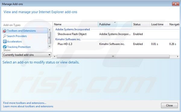 Usuwanie reklam plus-hd z Internet Explorer krok 2