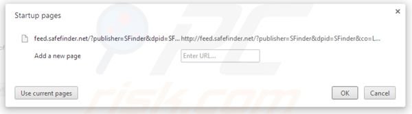 Usuwanie isearch.safefinder.net ze strony domowej Google Chrome