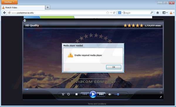 Wirus VLC app