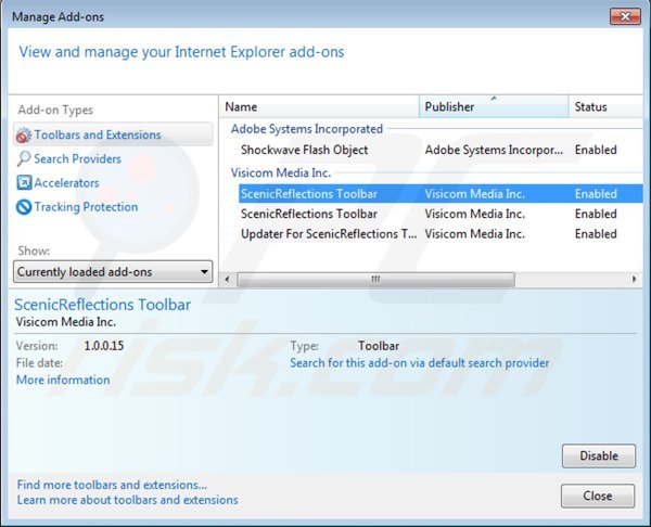 Usuwanie powiązanych rozszerzeń allmyweb.com z Internet Explorer