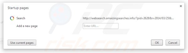 Usuwanie websearch.amaizingsearches.info ze strony domowej Google Chrome