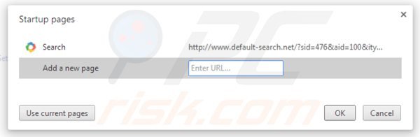 Usuwanie default-search.net ze strony domowej Google Chrome