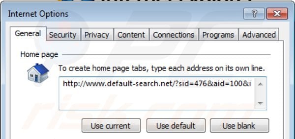 Usuwanie default-searchnet.net ze strony domowej Internet Explorer
