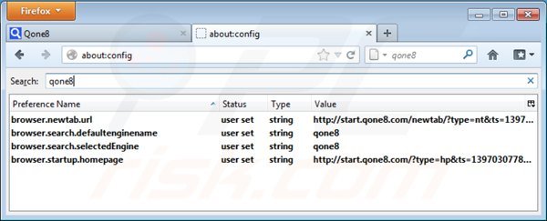 Usuwanie start.qone8.com z domyślnej wyszukiwarki Mozilla Firefox