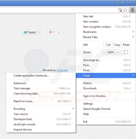 Usuwanie smartsaver z Google Chrome krok 1