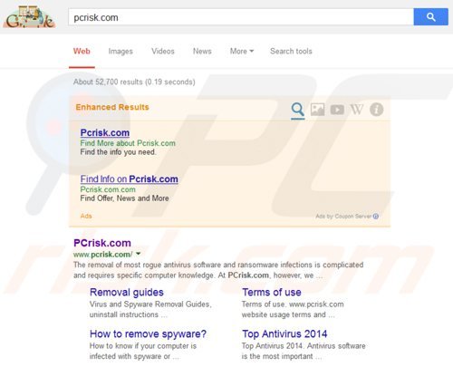 Reklamy browser guardian w wyszukiwarkach internetowych